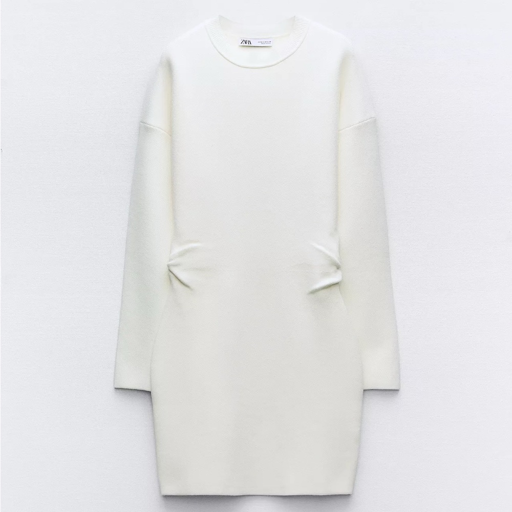 Zara Women's White Sweater Dress
